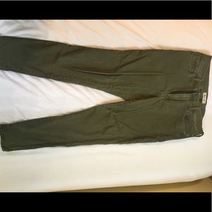 Madewell 9” High Riser Skinny Green Jeans size 31